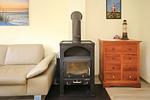 Kamin im Wohnzimmer - Haus 46a Deichfalter - Top-Hundeurlaub