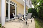 Terrasse mit West-Ausrichtung - Wohnung 1-05 - Top-Hundeurlaub
