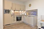 Küche / Küchenzeile - Ferienwohnung Blaues Haus App. 3 in Ralswiek - Top-Hundeurlaub