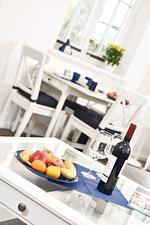 Küche / Küchenzeile - Ferienwohnung Blaues Haus App. 3 in Ralswiek - Top-Hundeurlaub