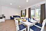 Wohnzimmer - Ferienwohnung Blaues Haus App. 2 in Ralswiek - Top-Hundeurlaub