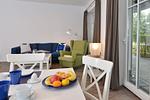 Wohnzimmer - Ferienwohnung Blaues Haus App. 2 in Ralswiek - Top-Hundeurlaub