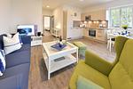 Wohnzimmer - Ferienwohnung Blaues Haus App. 1 in Ralswiek - Top-Hundeurlaub