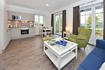Wohnzimmer - Ferienwohnung Blaues Haus App. 1 in Ralswiek - Top-Hundeurlaub