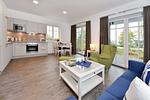 Wohnzimmer - Ferienwohnung Blaues Haus App. 1 in Ralswiek - Top-Hundeurlaub