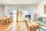 Ferienwohnung SeeNest Röbel - Wohnzimmer mit TV - SeeNest - Top-Hundeurlaub