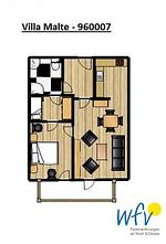 Grundriss - Ferienwohnung Strandläufer - Top-Hundeurlaub