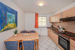 Küche / Küchenzeile - Ferienwohnung Waldhaus 4.2 mit Terrasse und Grill - Hunde sind willkommen - Top-Hundeurlaub