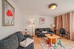 Wohnzimmer - Ferienwohnung Waldhaus 4.2 mit Terrasse und Grill - Hunde sind willkommen - Top-Hundeurlaub