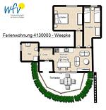 Grundriss - Ferienwohnung Weepke - Top-Hundeurlaub
