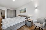 Schlafzimmer - Ferienwohnung Strandhafer Rosenhagen bei Travemünde - Top-Hundeurlaub