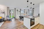Küche / Küchenzeile - Ferienwohnung Strandnest Rosenhagen bei Travemünde - Top-Hundeurlaub