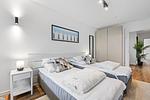 Schlafzimmer - Ferienwohnung Strandnest Rosenhagen bei Travemünde - Top-Hundeurlaub