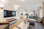 Wohnzimmer - Ferienwohnung Strandkorb Rosenhagen bei Travemünde - Top-Hundeurlaub
