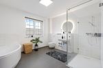 Badezimmer - Ferienwohnung Strandkorb Rosenhagen bei Travemünde - Top-Hundeurlaub