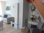 Wohnzimmer mit Kamin - Haus am Meer - Top-Hundeurlaub