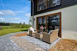 Terrasse - Ferienwohnung Winningmay III Füsing - Top-Hundeurlaub
