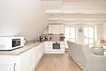 Küche / Küchenzeile - Appartement Dorfleben 1 - Top-Hundeurlaub