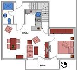 Grundriss - Appartement Dorfleben 2 - Top-Hundeurlaub