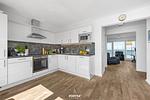 Küche / Küchenzeile - Ferienwohnung Durchblick Olpenitz - Top-Hundeurlaub