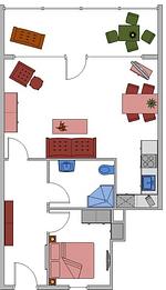 Grundriss - Appartement Edda - Top-Hundeurlaub