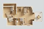 Grundriss - Ferienwohnung Skorpion mit Balkon, Sauna und Blick auf das Achterwasser - Top-Hundeurlaub