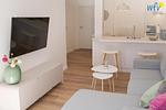 Wohnzimmer - Ferienwohnung Bente - Top-Hundeurlaub