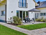 Terrasse - Ferienhaus D Schilfhütte Neukamp - Top-Hundeurlaub