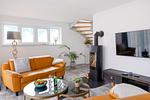Wohnzimmer - Ferienhaus D Schilfhütte Neukamp - Top-Hundeurlaub