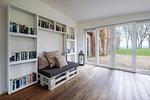 Wintergarten mit Meerblick, neben dem Wohnzimmer - Bauernhaus am Mühlendamm - Top-Hundeurlaub