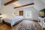 Schlafzimmer im 1. OG mit Doppelbett und extra WC - Landhaus am Mühlendamm - Top-Hundeurlaub