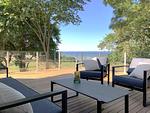 Die schöne Dachterrasse mit Meerblick - Westscheune am Mühlendamm - Top-Hundeurlaub