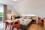Wohnzimmer - Ferienwohnung Austernfischer 39 im Wreecher Idyll Rügen - Top-Hundeurlaub