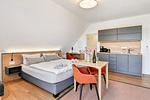 Wohnzimmer - Ferienwohnung Austernfischer 39 im Wreecher Idyll Rügen - Top-Hundeurlaub