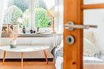 Zweites Schlafzimmer mit zwei Einzelbetten - eins davon ausziehbar - Ankerplatz No. 8 - Top-Hundeurlaub
