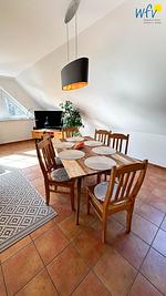 Wohnzimmer - Ferienwohnung Boddenblick - Top-Hundeurlaub