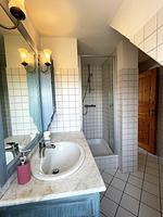 Badezimmer - Ferienhaus Dat groote Diekhuus Rodenäs - Top-Hundeurlaub