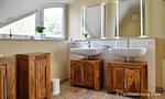 Badezimmer mit modernen Waschbecken und Spiegeln - Düne 7 - Top-Hundeurlaub
