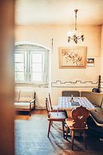 Sitzecke in der Küche - FeWo Therese Schloss Weitersroda - Top-Hundeurlaub