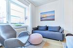 Wohnzimmer - Haus Amelie - Ferienwohnung Lütje Amelie - Top-Hundeurlaub