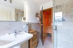 Modernes Badezimmer mit Dusche und Sauna - OstseeSchnäpel - Top-Hundeurlaub