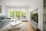 Ferienhaus Landhus Alt Schwerin Wohnzimmer mit Terrassenzugang - Landhus - Top-Hundeurlaub