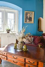 Aufenthaltsbereich für entspannte Stunden und ein Buch - FeWo Prinz Eugen & Salome Schloss Weitersroda - Top-Hundeurlaub