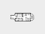 Grundriss - 1-Raum-Ferienwohnung mit Meerblick und Balkon (SV/763) - Top-Hundeurlaub