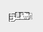 Grundriss - Ferienwohnung mit Meerblick, 1 Schlafzimmer und Balkon (SV/769) - Top-Hundeurlaub