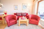 Nordseeblick, Whg. 43 Wohnzimmer - Ferienwohnung Nordseeblick, Whg. 43 - Top-Hundeurlaub