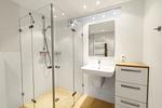 Appartementhaus Meeresbucht Whg. 3, modernes Badezimmer - Ferienwohnung Appartementhaus Meeresbucht Whg. 3 - Top-Hundeurlaub