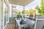 Bahnhofstraße 9, Sandbank 2, Balkon - Ferienwohnung Bahnhofstraße 9, Sandbank 2 - Top-Hundeurlaub