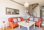 Ferienhaus Stinthus Wohnzimmer - Ferienhaus Stinthus Westerdeichstrich - Top-Hundeurlaub