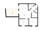 Grundriss - Ferienwohnung Perlenherz Büsum – zentral, modern & mit Balkon - Top-Hundeurlaub